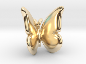 Butterfly 1 - L in 14k Gold Plated Brass