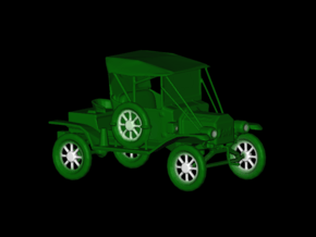 Replica Clasic Car Ford 1913 T12 by Space 3D in Green Processed Versatile Plastic