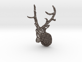 Hedera Stag in Polished Bronzed Silver Steel