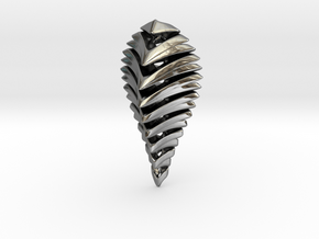 skeleton abstract, pendant in Fine Detail Polished Silver