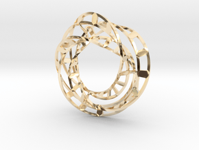 Triple Twisted Mobius Loop (Pendant) in 14K Yellow Gold