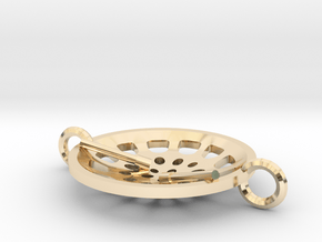 Low Tenor "Essence" steelpan bracelet in 14K Yellow Gold: Small