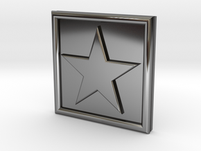 S-1-STAR in Fine Detail Polished Silver