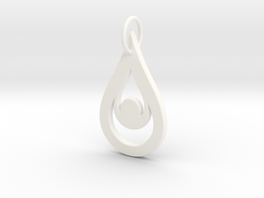 Pearl water Drops in White Processed Versatile Plastic