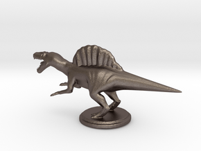 Replica Miniature Dinosaurs Spinosaurus Model A.02 in Polished Bronzed Silver Steel