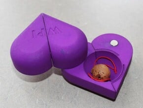 customzied Illusionist Locket for trinkets in Purple Processed Versatile Plastic
