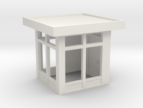 N Scale Guard House 1 in White Natural Versatile Plastic