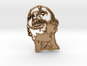 Zombie #1 (unfilled) Pendant in Polished Brass