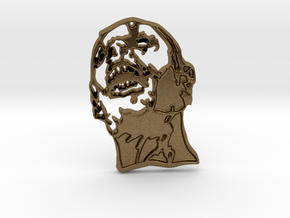 Zombie #1 (unfilled) Pendant in Natural Bronze