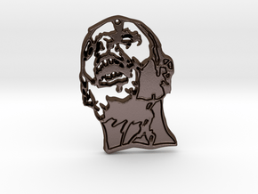 Zombie #1 (unfilled) Pendant in Polished Bronze Steel