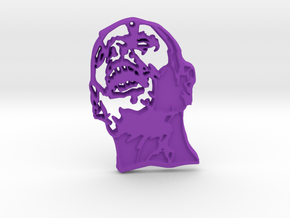 Zombie #1 (unfilled) Pendant in Purple Processed Versatile Plastic