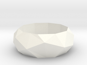 Low-poly Ring in White Processed Versatile Plastic