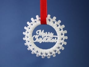 Spine Ornament in White Processed Versatile Plastic