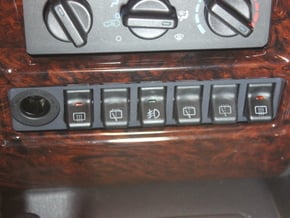 97-01 Jeep Cherokee XJ 6 switch bezel Driver Power in Black Natural Versatile Plastic