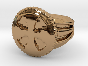 VargheimCross Ring Alfa in Polished Brass