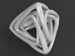 Twisted Tetrahedron in White Processed Versatile Plastic