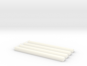 Senet Game Casting Sticks Only in White Processed Versatile Plastic
