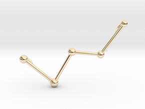 Cassiopeia Necklace in 14k Gold Plated Brass