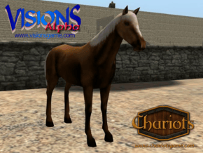 Horse Chocolate Palomino in Full Color Sandstone