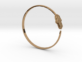 Hamsa Bangle in Polished Brass