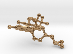 Buprenorphine Molecule Earring in Polished Brass