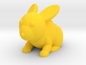 Rabbit (Nikoss'Animals) in Yellow Processed Versatile Plastic