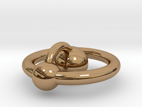 Mini Hydrogen Atom Pendant in Polished Brass