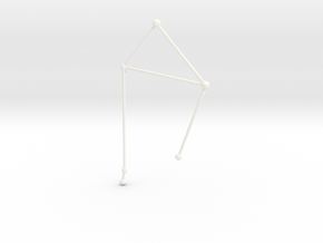 Libra Necklace in White Processed Versatile Plastic
