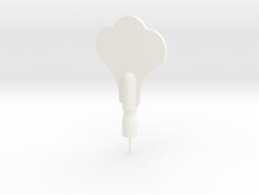 Tuning Peg Push Pin (real size) in White Processed Versatile Plastic