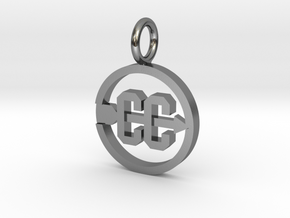 Cross Country Pendant/charm in Polished Silver
