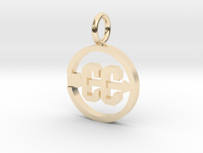 Cross Country Pendant/charm in 14k Gold Plated Brass