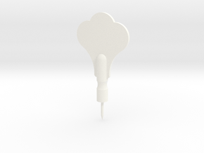 Bass Peg Push Pin in White Processed Versatile Plastic