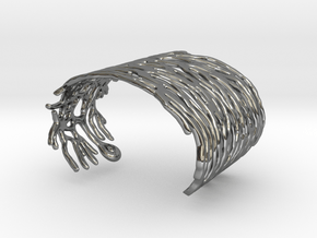 Purkinje Neuron Bracelet in Fine Detail Polished Silver