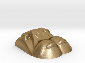 Hippopotamus-4 in Polished Gold Steel