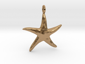 Star Fish With Ring in Polished Brass