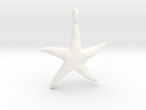 Star Fish With Ring in White Processed Versatile Plastic