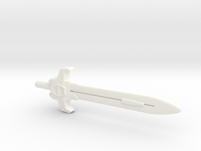Predacon Sword in White Processed Versatile Plastic