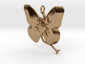 Multiple Sclerosis Neuron Butterfly in Polished Brass