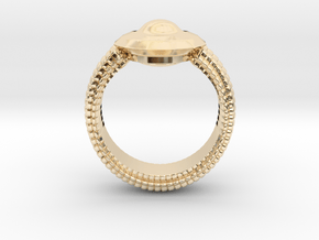 WunderWaffe Ring Alfa Ver1 SIZE10 in 14k Gold Plated Brass