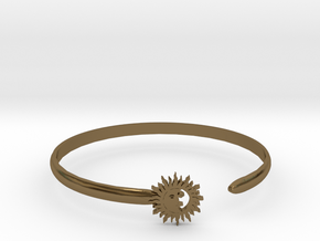 Le Soleil et La Lune Bangle in Polished Bronze