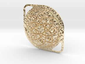 Mandala Pendant in 14k Gold Plated Brass
