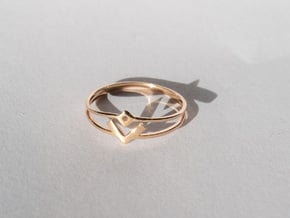 Space Oddity ring size 7.5 in 14k Rose Gold Plated Brass