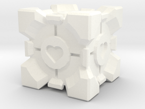 Companion Cube  in White Processed Versatile Plastic