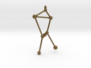 Orion Constellation Pendant in Polished Bronze