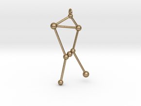 Orion Constellation Pendant in Polished Gold Steel