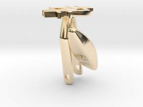 Cufflink - Squarestyle in 14k Gold Plated Brass