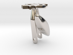 Cufflink - Squarestyle in Rhodium Plated Brass