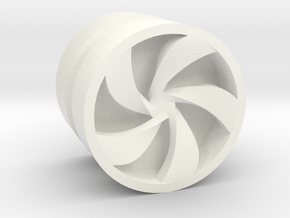 PINWHEEL_1814CS_LEFT - LEGO-compatible Custom Rims in White Processed Versatile Plastic