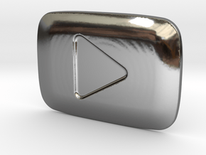 **ON SALE** YouTube Play Button Award in Fine Detail Polished Silver