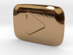 **ON SALE** YouTube Play Button Award in Polished Brass